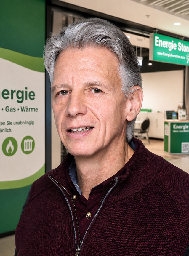 Klaus Keilhauer vor dem energie shop münchen